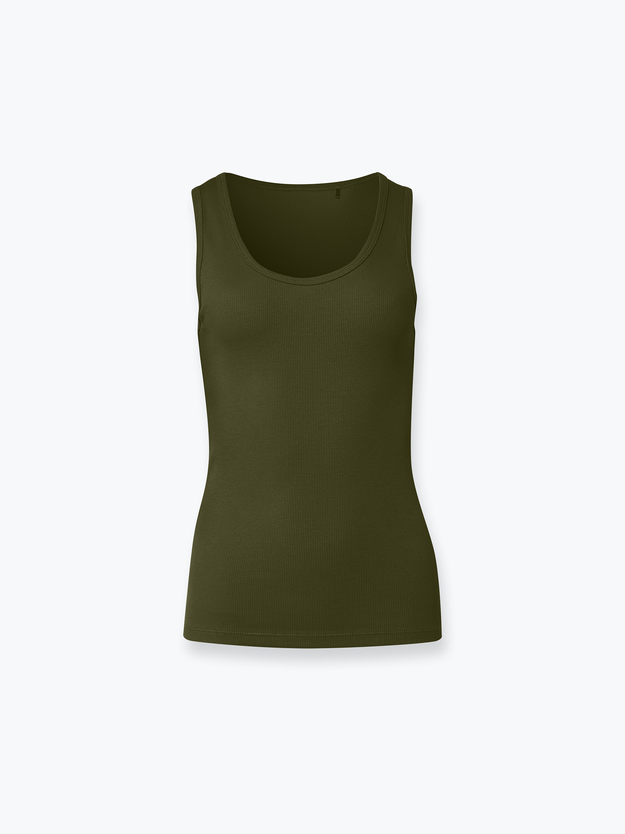 Khaki top prążkowany damski